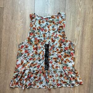 Papaya floral tank top